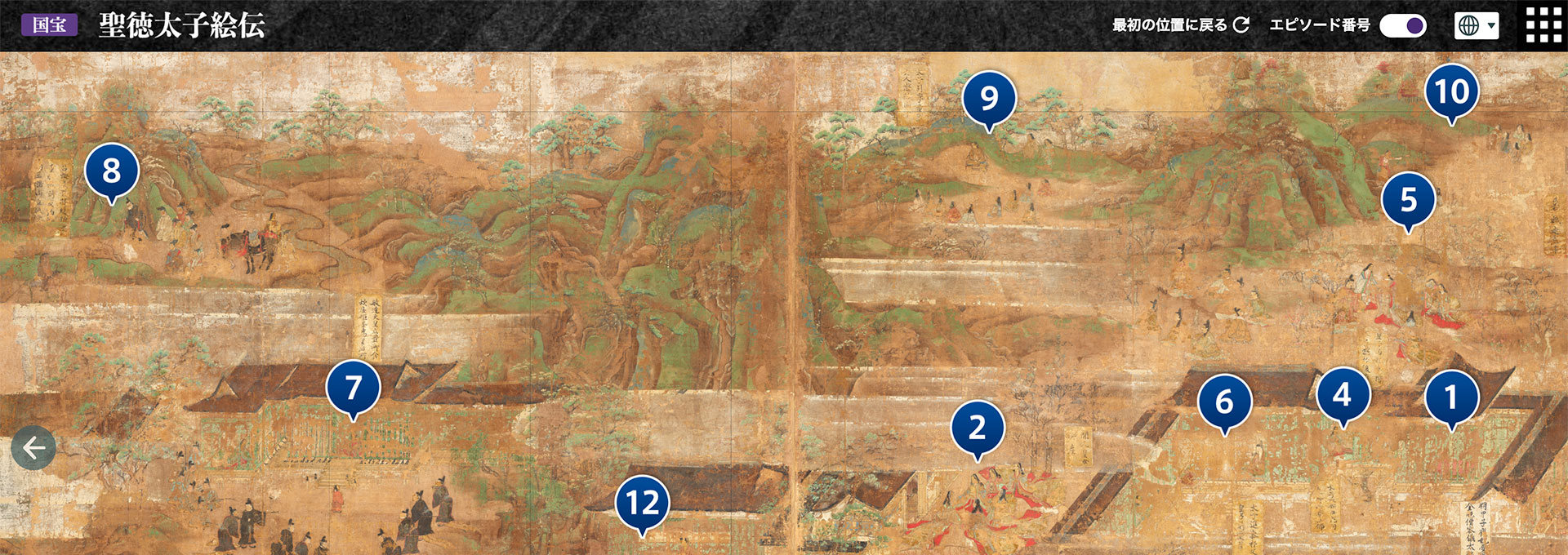 デジタルアートビューア 国宝 聖徳太子絵伝